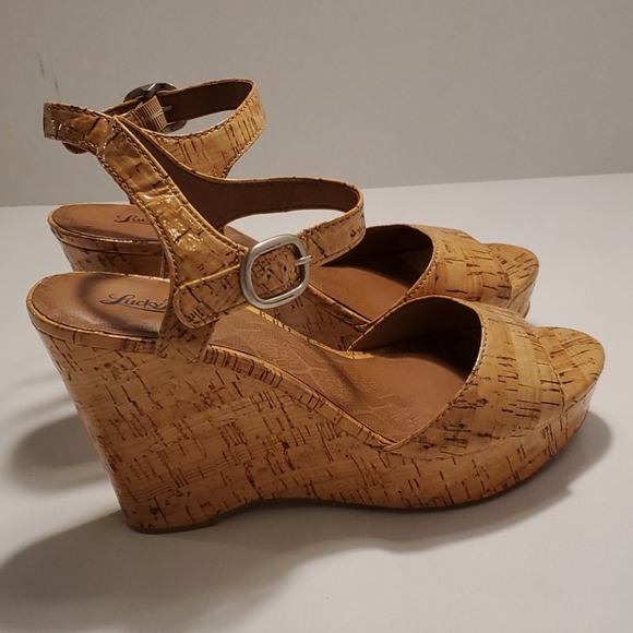 Lucky Brand Slingback Ankle Strap Wedges - Picture 4 of 12